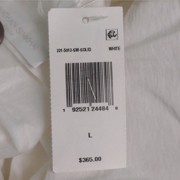 Jonathan Simkhai Swim Serenity Wide Leg Jumpsuit Open Back Pockets White L New - Picture 11 of 14